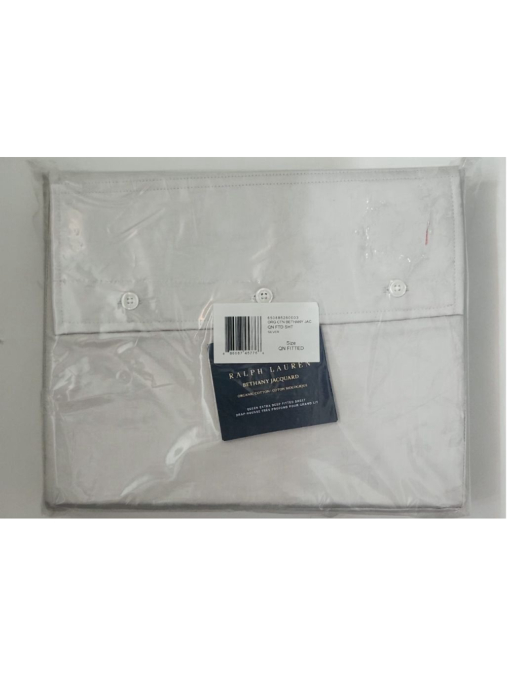 Ralph Lauren Bethany Jacquard Queen Fitted Sheet Organic Cotton Deep Pocket NIP - Picture 3 of 5